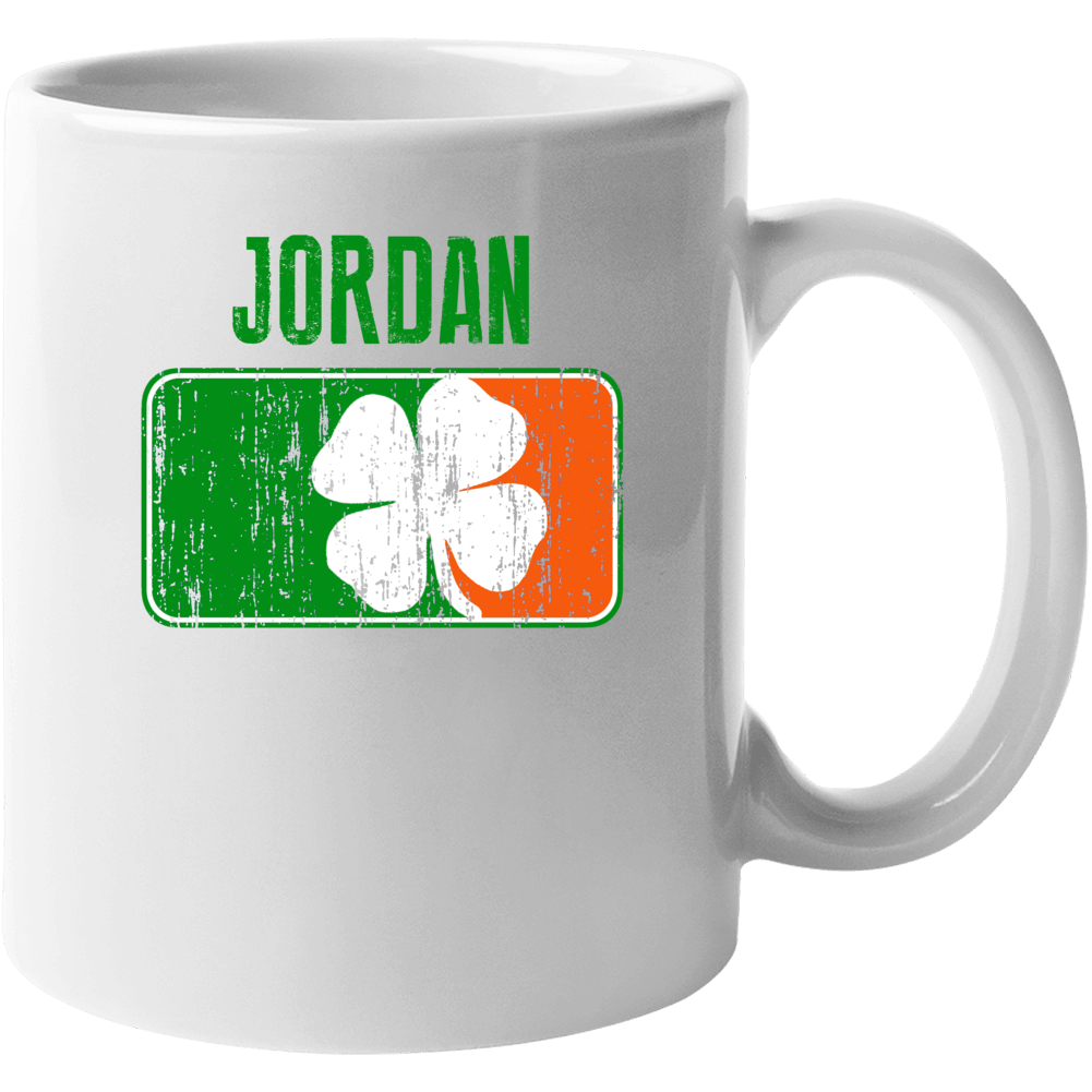 Jordan Distressed Ireland Irish Family Custom St Patricks Day Flag Mug Jordan Distressed Ireland Irish Family Custom St Patricks Day Flag Mug