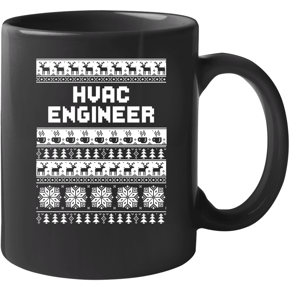 Hvac Engineer Ugly Christmas Sweater Job Work Custom Gift Mug
