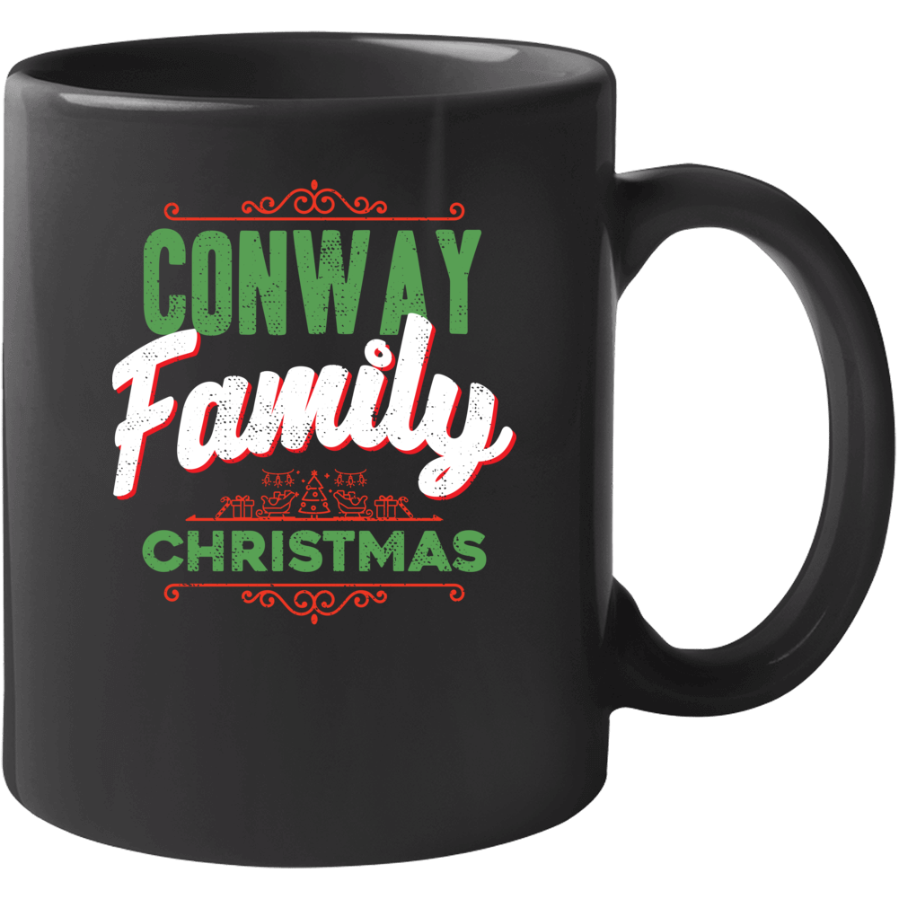 Conway Family Christmas Love Holidays Custom Last Name Gift Mug