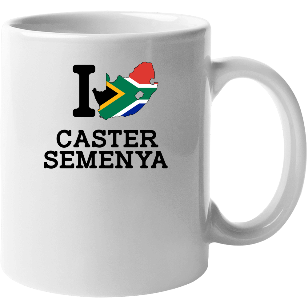 I Love Caster Semenya South Africa Track 800 M Olympics Mug I Love Caster Semenya South Africa Track 800 M Olympics Mug