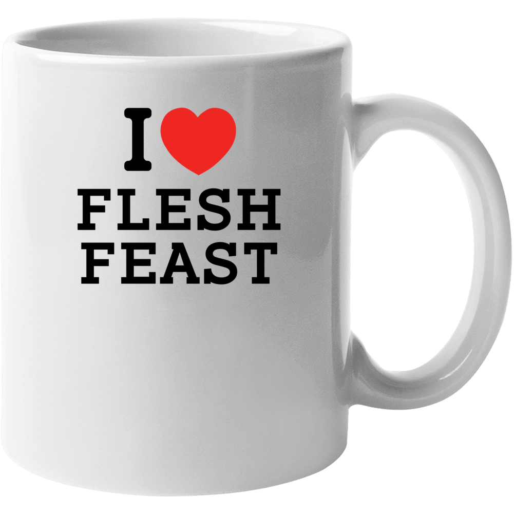 I Heart Flesh Feast Video Game Classic Love Heart Mug I Heart Flesh Feast Video Game Classic Love Heart Mug