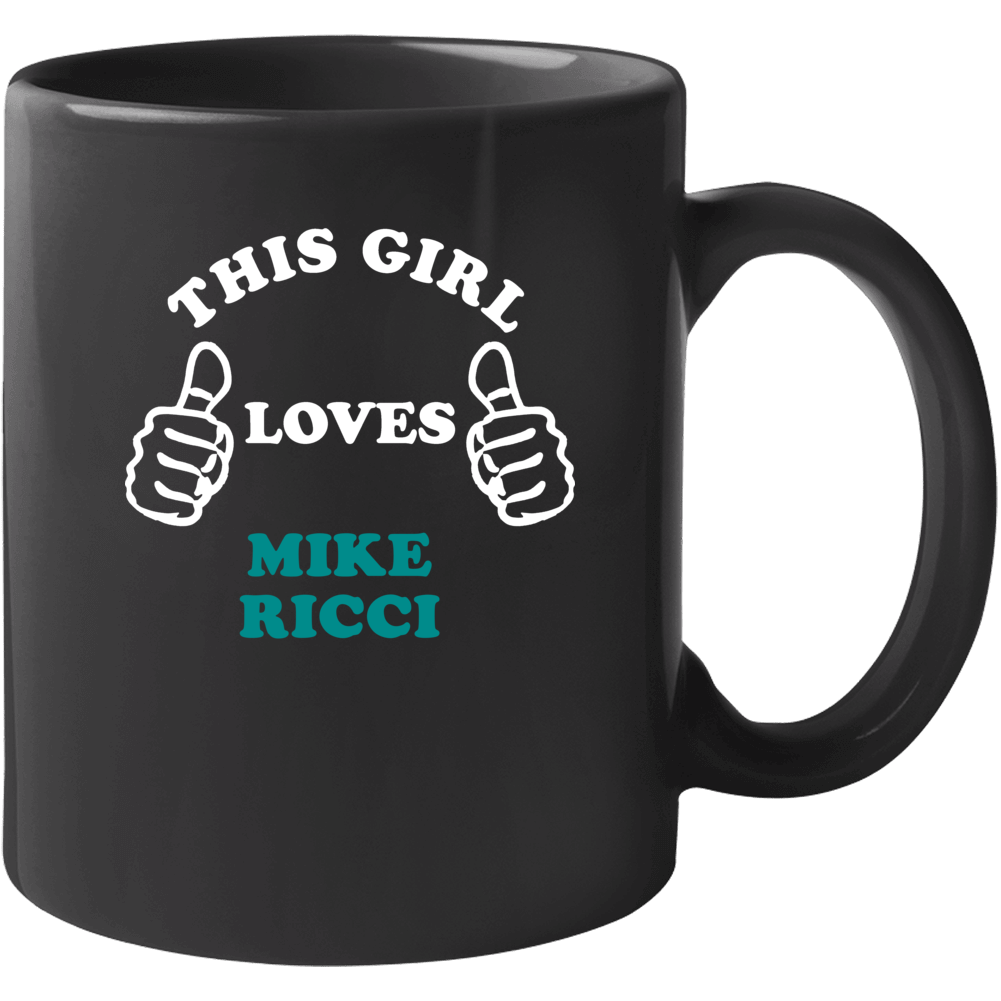 Mike Ricci This Girl Loves Basketball Hockey Baseball Football Mug
