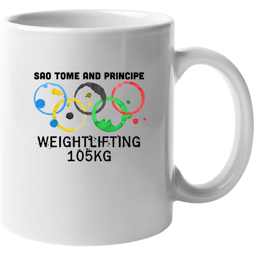 Sao Tome And Principe Weightlifting 105kg Rio 2016 Summer Olympics Mug Sao Tome And Principe Weightlifting 105kg Rio 2016 Summer Olympics Mug