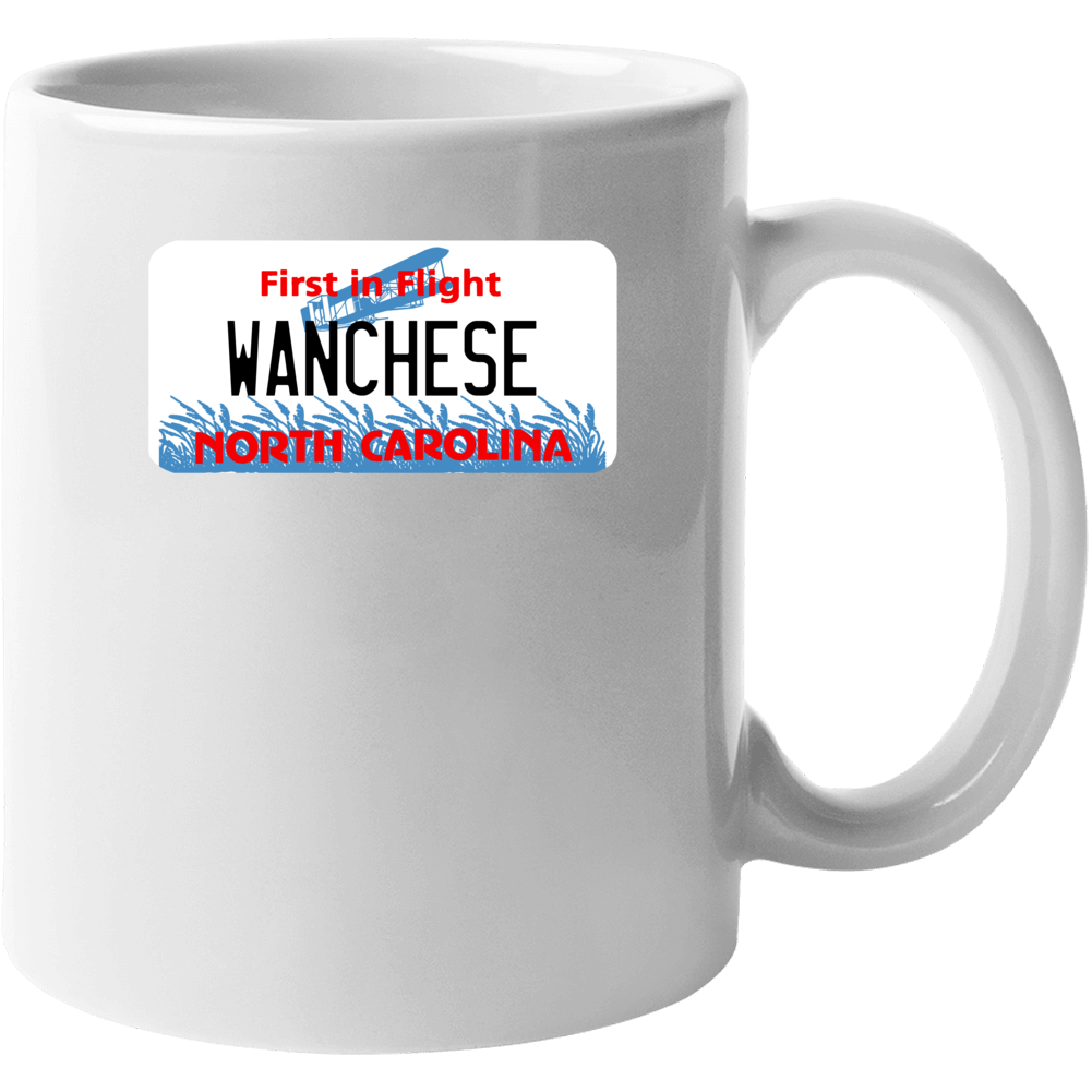 Wanchese North Carolina Custom City License Plate Customizable Mug Wanchese North Carolina Custom City License Plate Customizable Mug