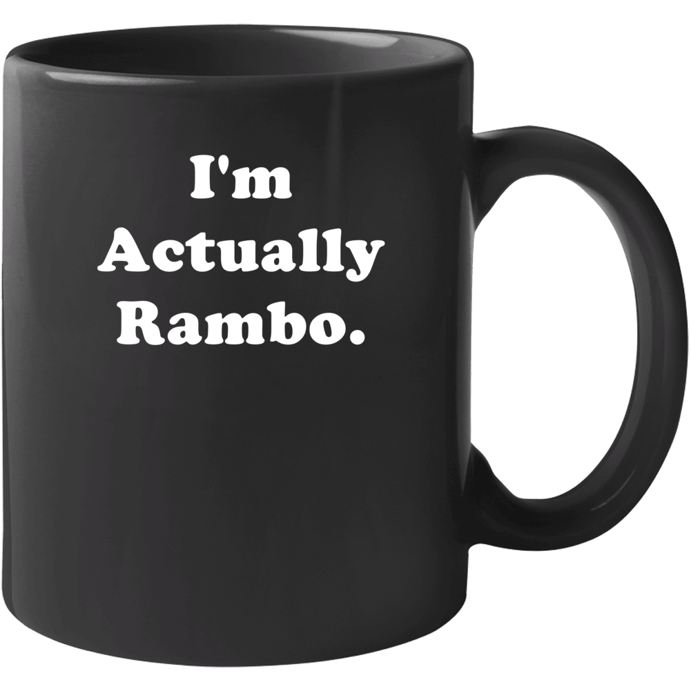 Rambo Actually Funny Halloween Costume Mug