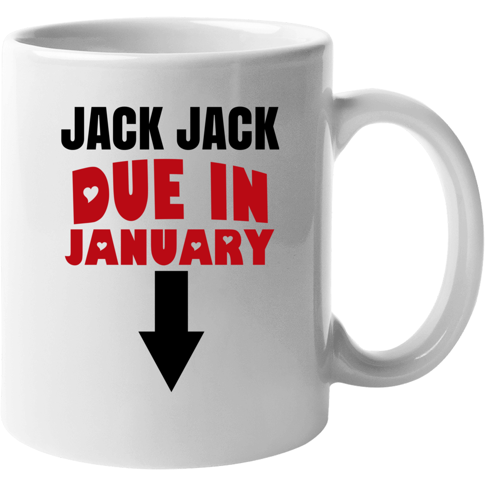 Due In January Last Name Maternity Mug Due In January Last Name Maternity Mug