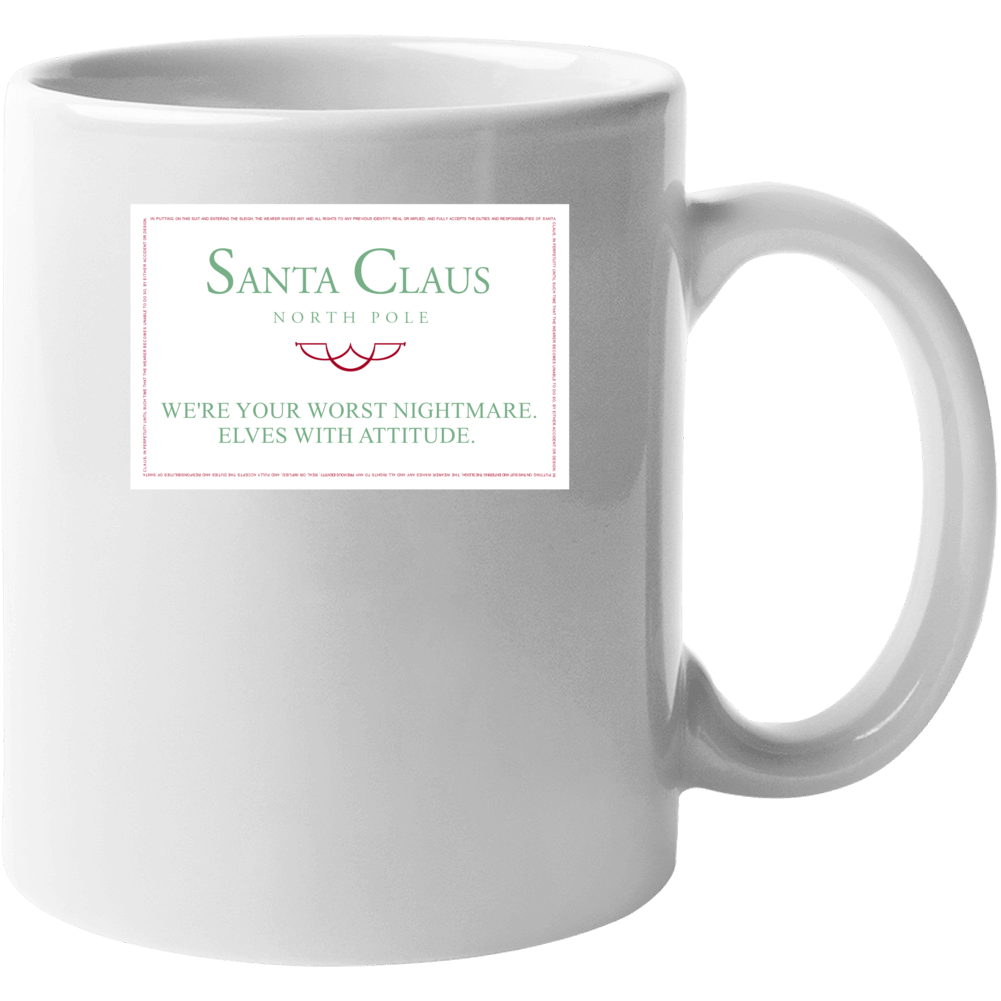 Elves With Attitude The Santa Clause Retro Christmas Movie Quote Contr