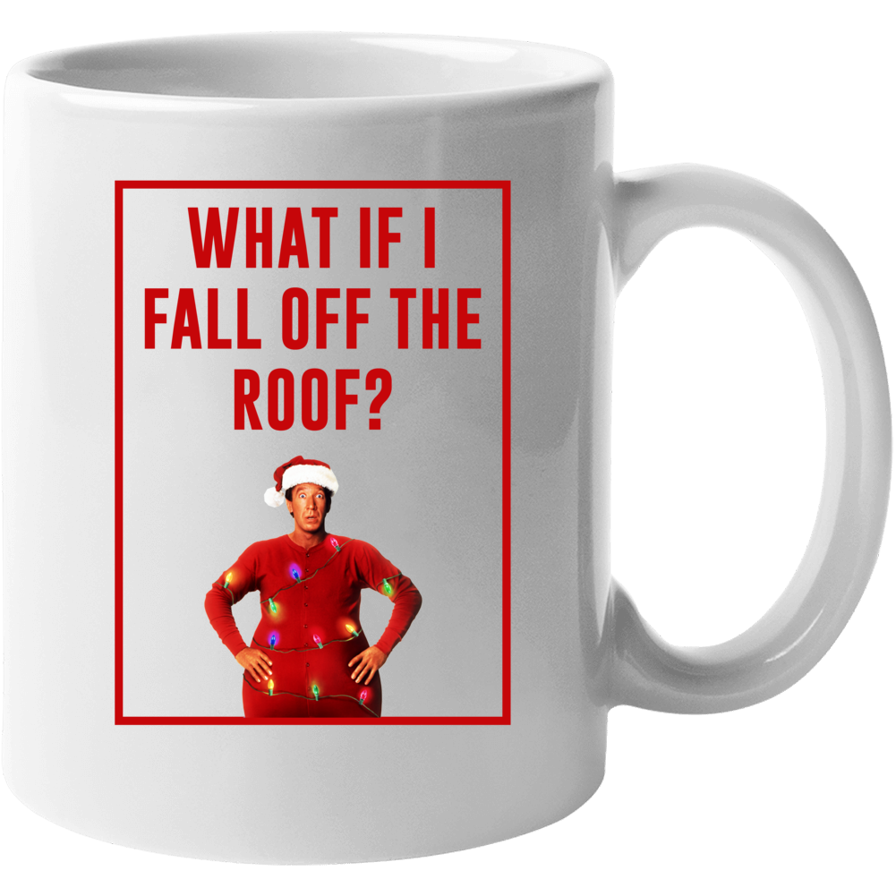 Fall Off The Roof The Santa Clause Retro Christmas Movie Quote Poster 