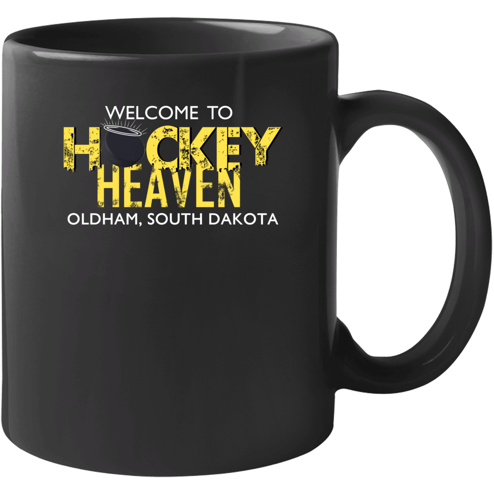 Welcome To Hockey Heaven Oldham South Dakota Mug