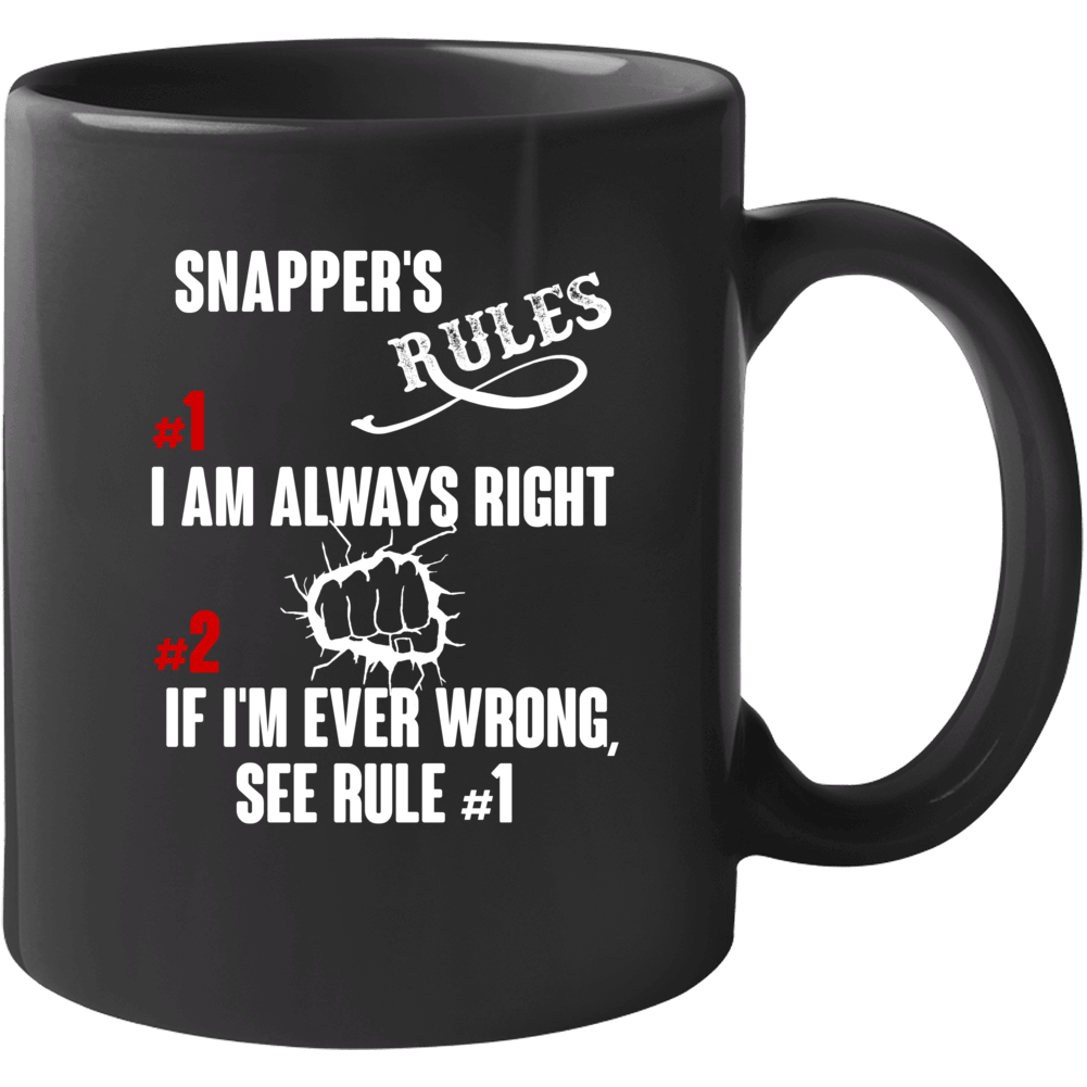 Snapper Funny Rules Mug