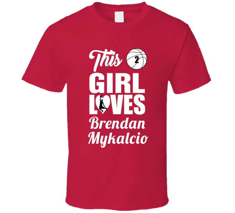 This Girl Loves Brendan Mykalcio Gardner-webb Basketball Fan Gift T Sh