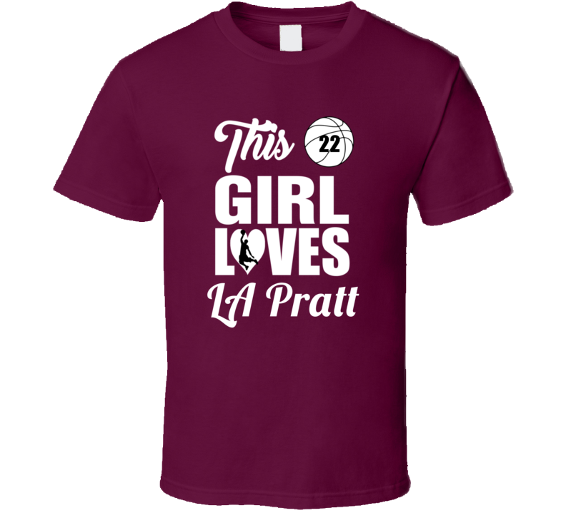 This Girl Loves La Pratt Elon Basketball Fan Gift T Shirt