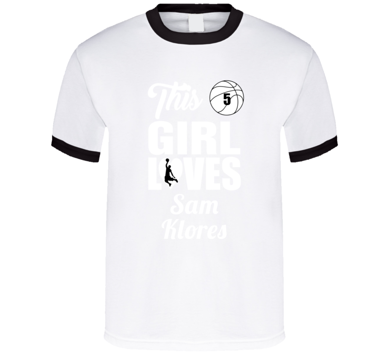 This Girl Loves Sam Klores Brown Basketball Fan Gift T Shirt