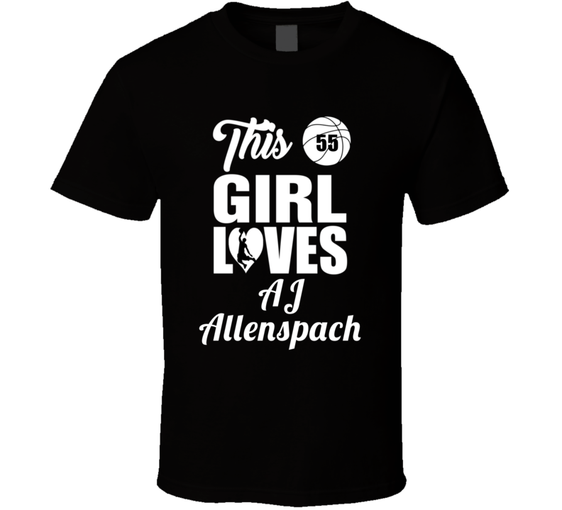 This Girl Loves Aj Allenspach Army Basketball Fan Gift T Shirt