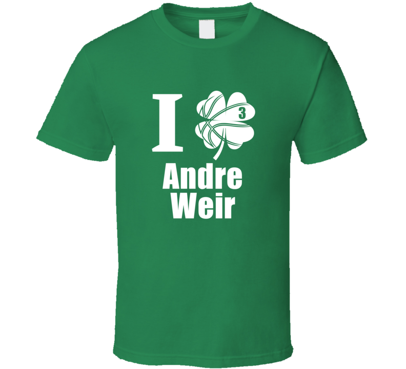 I Clover Andre Weir St Patrick's Day Florida Gulf Coast Basketball Fan I Clover Andre Weir St Patrick's Day Florida Gulf Coast Basketball Fan