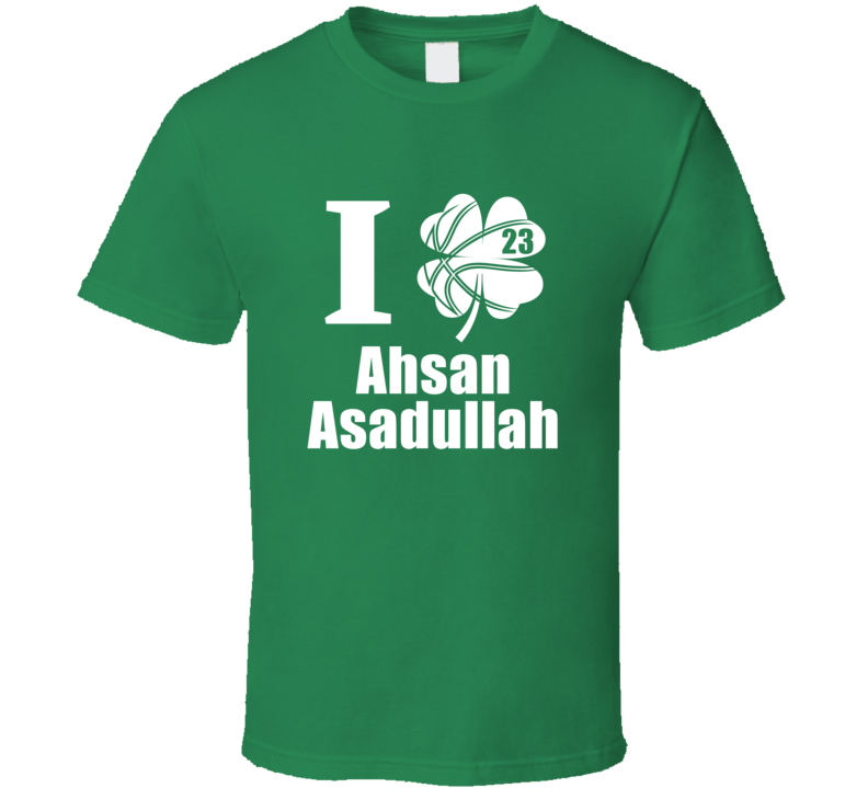 I Clover Ahsan Asadullah St Patrick's Day Lipscomb Basketball Fan Part