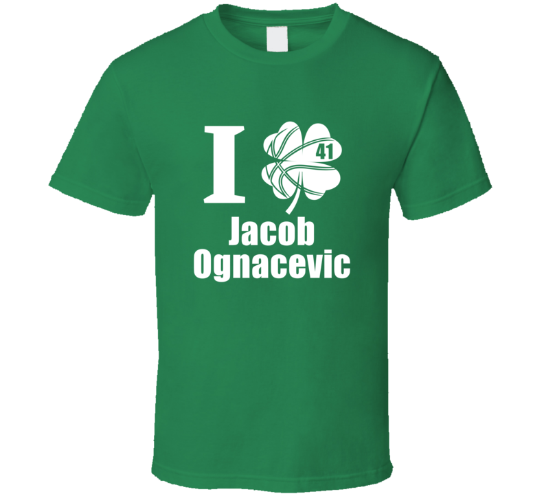 I Clover Jacob Ognacevic St Patrick's Day Lipscomb Basketball Fan Part