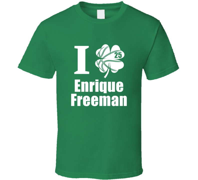 I Clover Enrique Freeman St Patrick's Day Akron Basketball Fan Party T