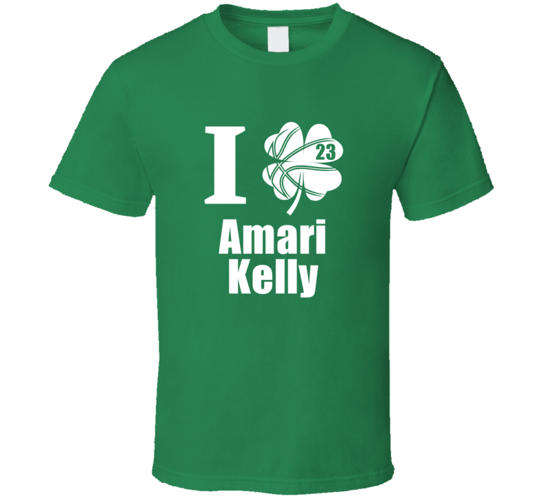 I Clover Amari Kelly St Patrick's Day Unc Wilmington Basketball Fan Pa