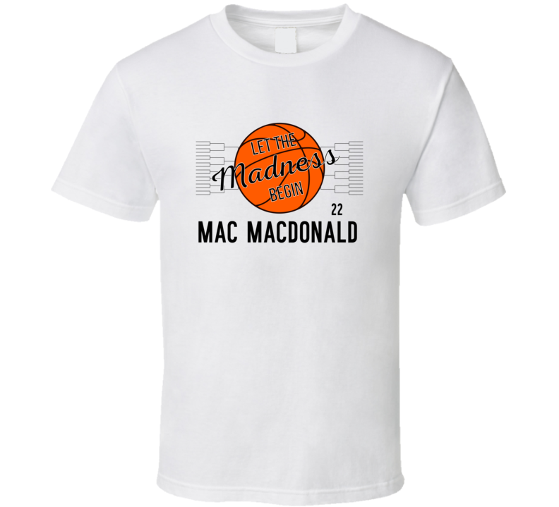 Mac Macdonald Let The Madness Begin Navy Basketball Fan Gift T Shirt Mac Macdonald Let The Madness Begin Navy Basketball Fan Gift T Shirt