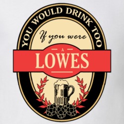 Drink If You Are A Lowes Funny Beer Party Label Inspired T Shirt 12173083