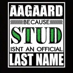 Aagaard Because Stud Official Last Name Funny T Shirt 12990792