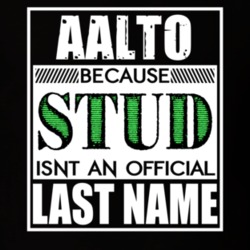 Aalto Because Stud Official Last Name Funny T Shirt 12990907