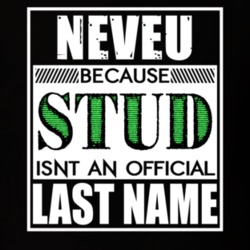 Neveu Because Stud Official Last Name Funny T Shirt 13018433