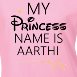 My Princess Name Is Aarthi Cartoon Princess Inspired T Shirt 5798199