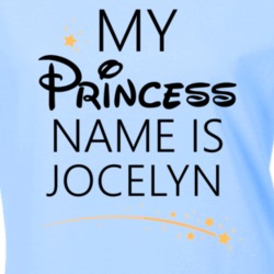 My Princess Name Is Jocelyn Cartoon Princess Inspired T Shirt 5804249