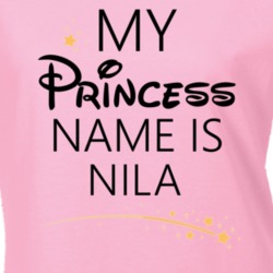 My Princess Name Is Nila Cartoon Princess Inspired T Shirt 5815626