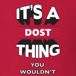 Its A Dost Thing Fun Graphic Personalized Name T Shirt 9309354