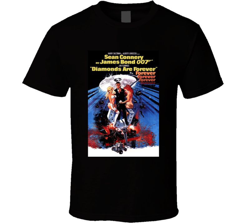 Diamonds Are Forever James Bond 007 Movie Fan T Shirt