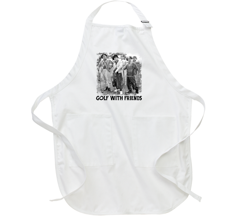 The Three Stooges Golf With Friends Distressed Apron