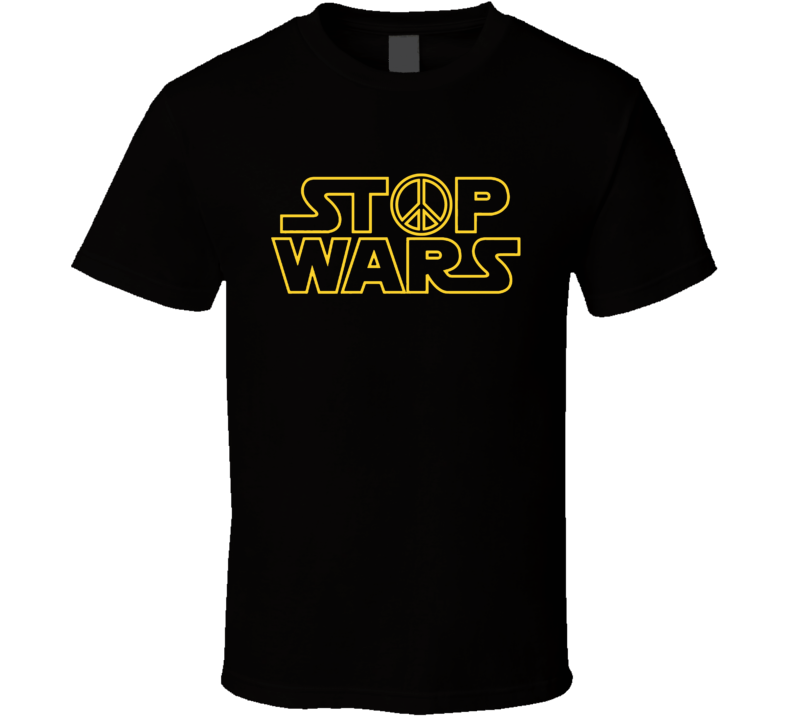 Stop War Star Wars Logo Ukrainian Stand With Ukraine Peace Symbol Sign T Shirt