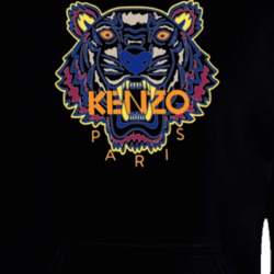 Kenzo Paris Tiger Animal Inspired Black Hoodie 37190481