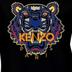 Kenzo Paris Tiger Animal Inspired Black Ladies T Shirt 37190494