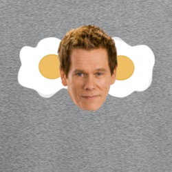 Kevin Bacon Head And Eggs Wake Up To Eggs With Bacon Advertisement Funny T Shirt 37740743