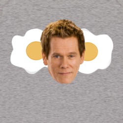 Kevin Bacon Head And Eggs Wake Up To Eggs With Bacon Advertisement Funny Baby One Piece 37740744