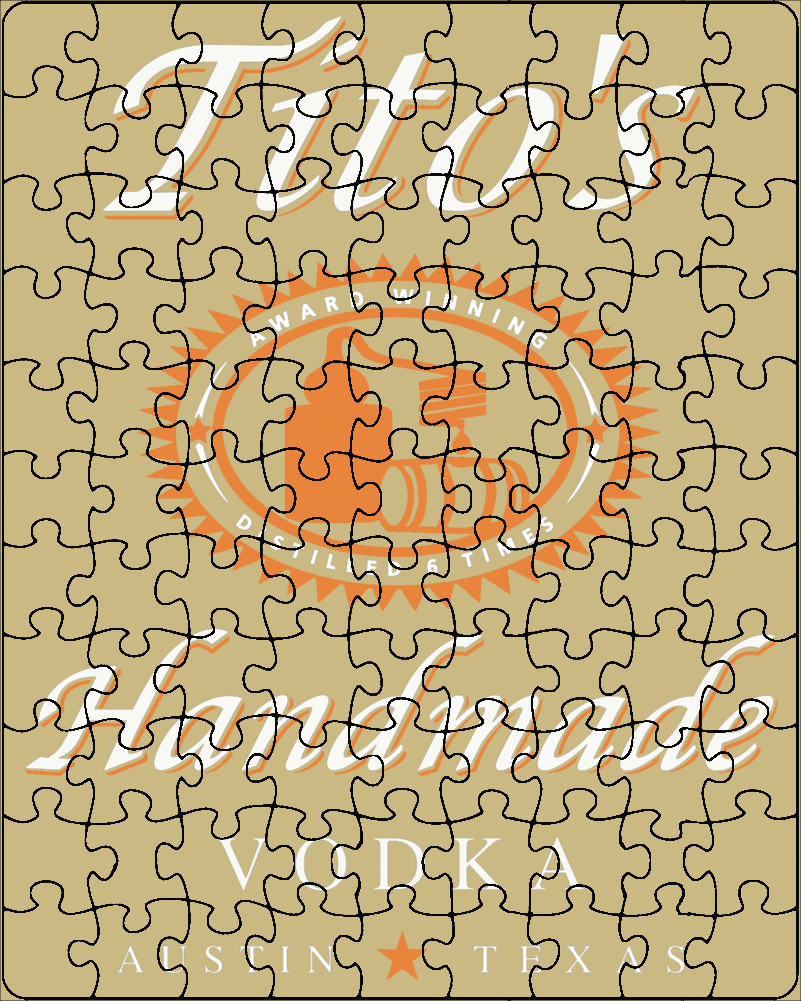 Tito's Handmade Vodka Logo Label Drinking Booze Party Jigsaw Puzzle