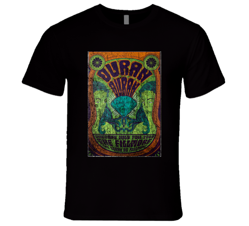 Duran Duran Rock Concert Vintage Poster Faded T-Shirt Duran Duran Rock Concert Vintage Poster Faded T-Shirt