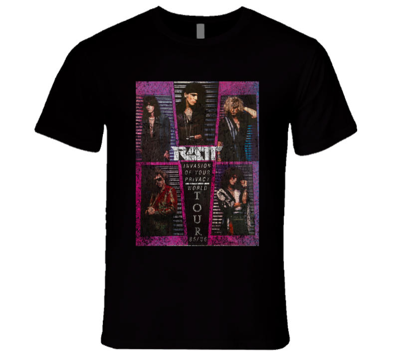 RATT Rock Concert Vintage Poster Faded T-Shirt RATT Rock Concert Vintage Poster Faded T-Shirt
