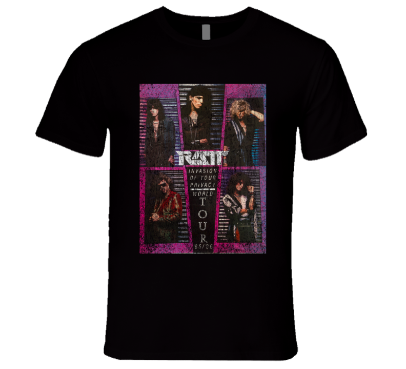 RATT Rock Concert Vintage Poster Faded T-Shirt