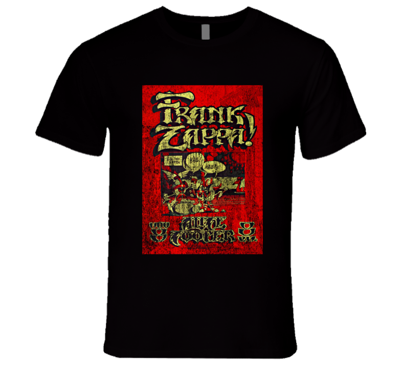 Frank Zappa Rock Concert Vintage Poster Faded T-Shirt Frank Zappa Rock Concert Vintage Poster Faded T-Shirt