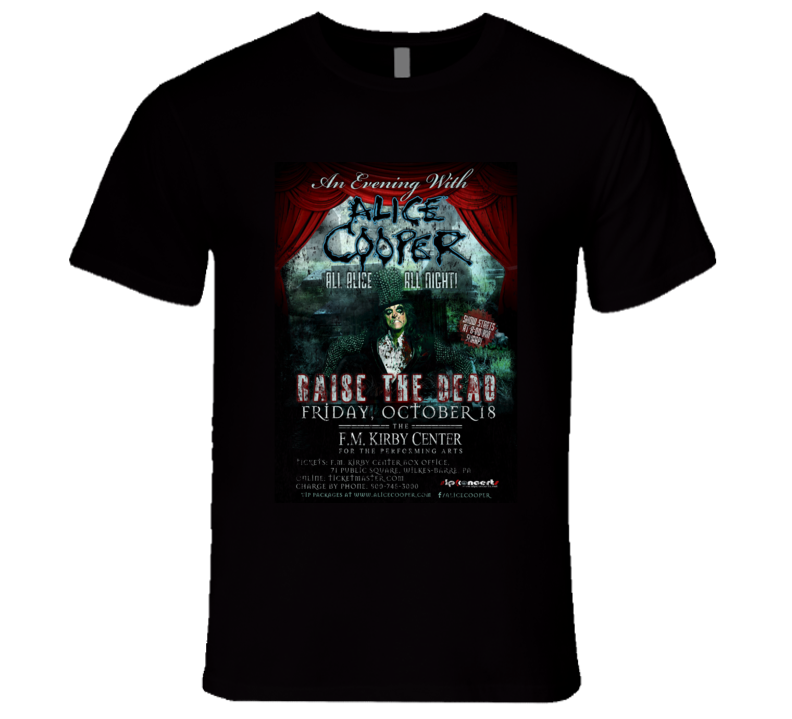 Alice Cooper Rock Concert Vintage Poster Faded T-Shirt Alice Cooper Rock Concert Vintage Poster Faded T-Shirt