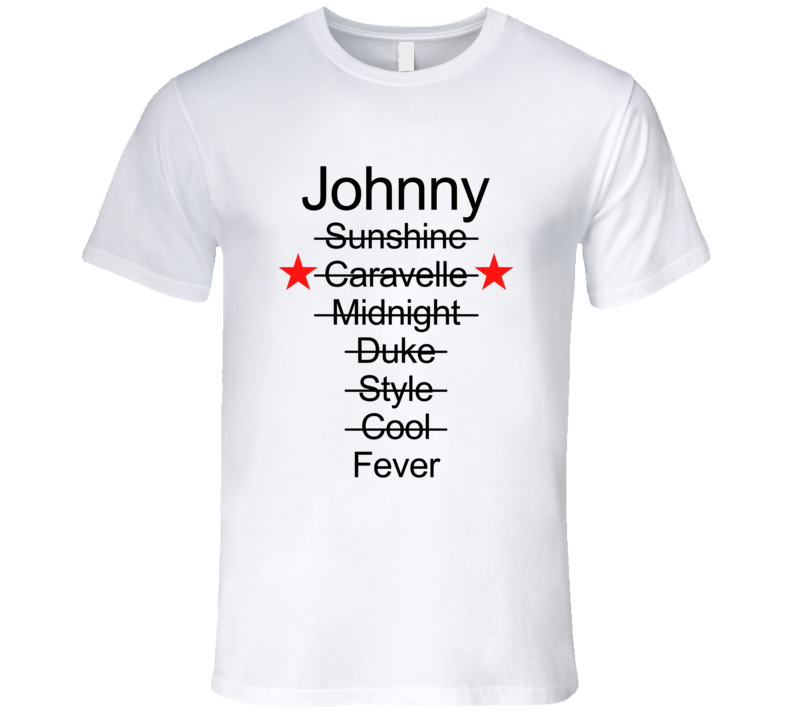 WKRP Dr. Johnny Fever Mug Names T-Shirt WKRP Dr. Johnny Fever Mug Names T-Shirt