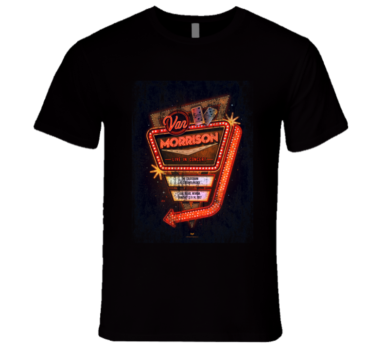 Van Morrison Rock Concert Vintage Poster Faded T-Shirt Van Morrison Rock Concert Vintage Poster Faded T-Shirt