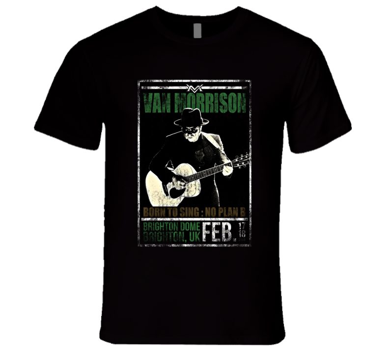 Van Morrison Rock Concert Vintage Poster Faded T-Shirt