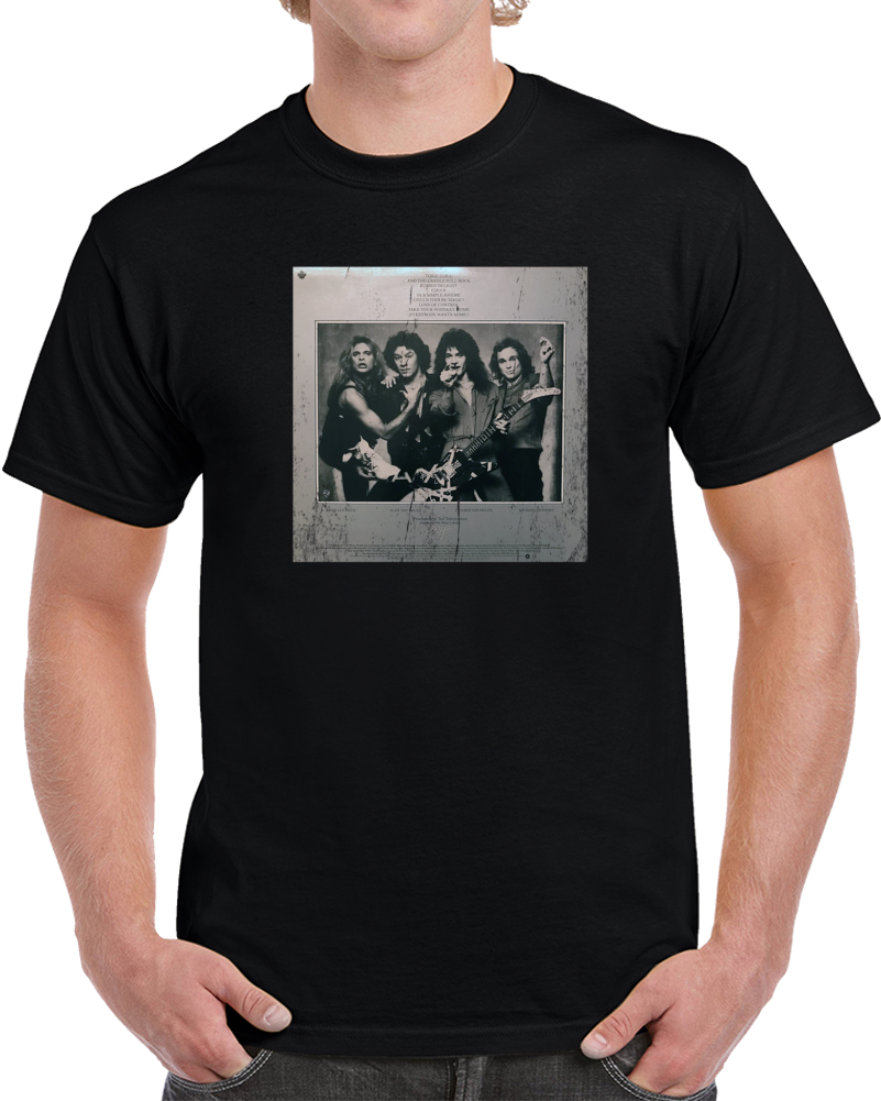 Van Halen Women And Children First Vintage Faded Vinyl Album-cover 80's Record T-shirt Van Halen Women And Children First Vintage Faded Vinyl Album-cover 80's Record T-shirt