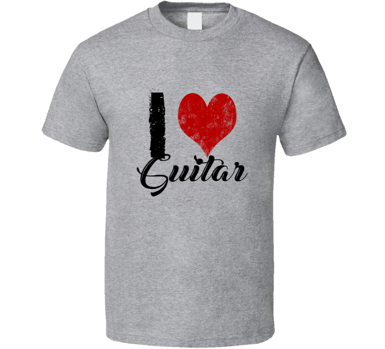 I Heart Guitar Music Tribute Concert Instrument Band Tee T-shirt I Heart Guitar Music Tribute Concert Instrument Band Tee T-shirt
